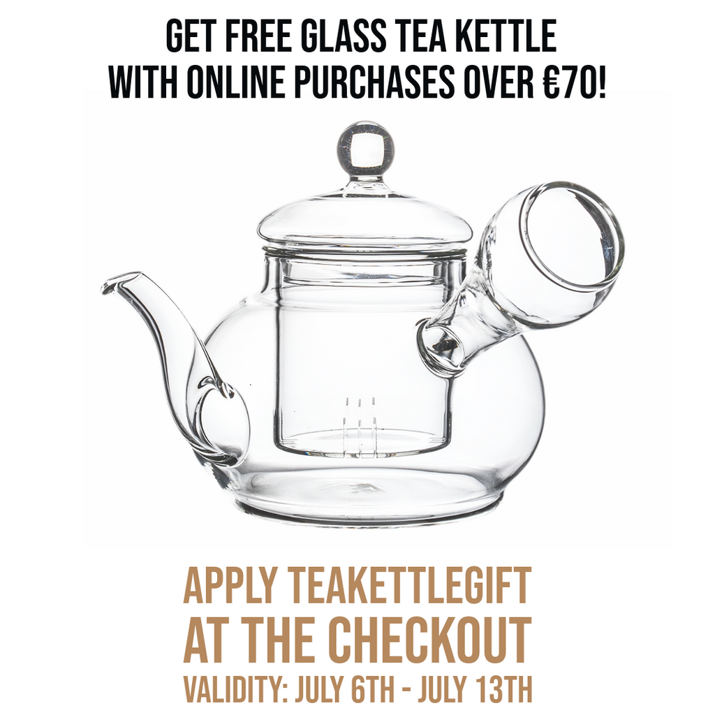 Special Promo: Free Glass Tea Kettle with Purchases Over €70!