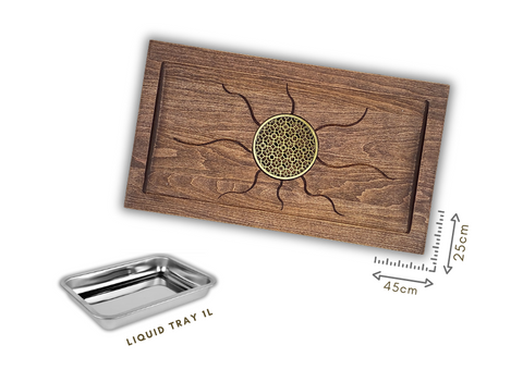 Zon van Harmonie – Handgemaakte Els Houten Chaban (Theetafel) 45 * 25 cm