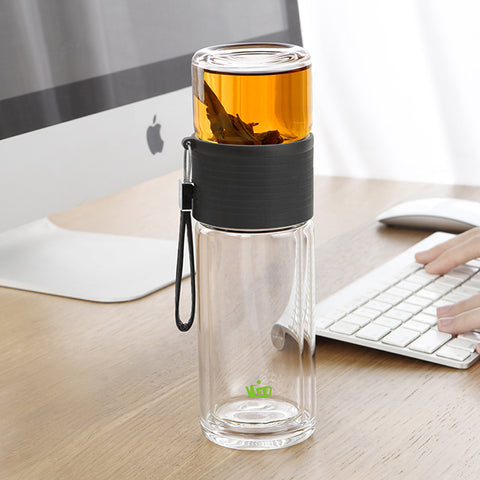 Glass Tea Bottle Moychay # 25658, metal/glass, 238 ml. # 25658