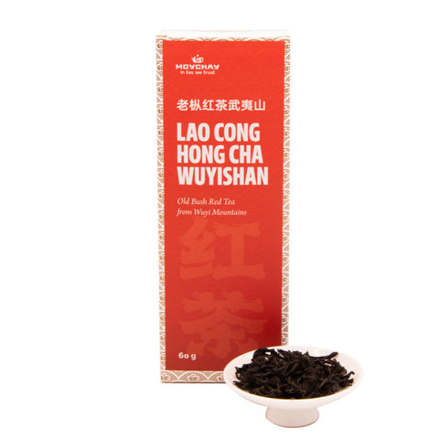 Thé noir LAO CONG HONG CHA, vieux thé rouge de buisson des montagnes Wuyi, thé chinois de Wuyi, province du Fujian (thé rouge), 60g