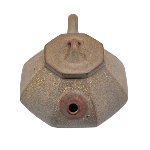 Antike achteckige Yixing-Ton-Teekanne, holzgefeuert # 94848