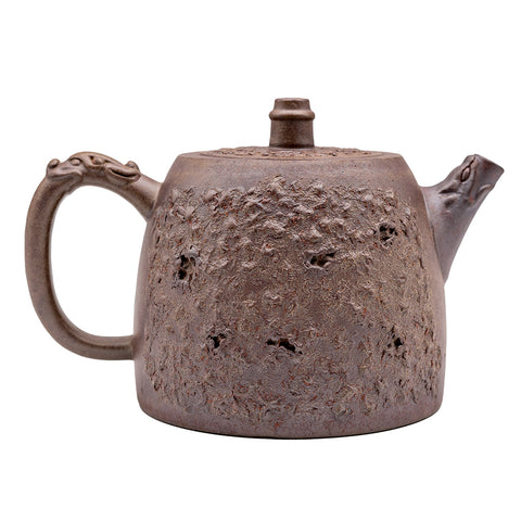 Wrinkled Han tiles yixing clay woodfired teapot # 94850