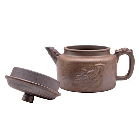 Dragon Head Han Fliesen Yixing-Ton Holzgebrühte Teekanne # 94851
