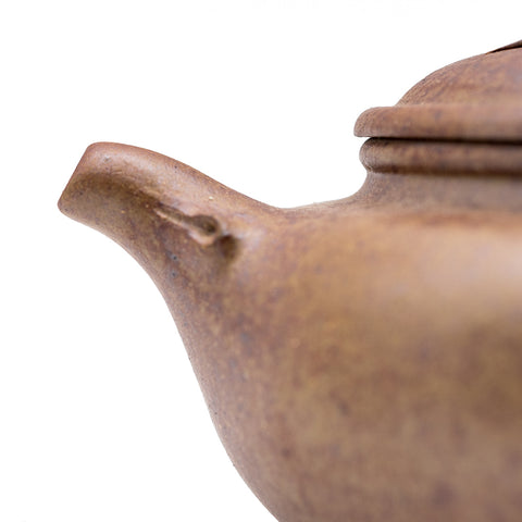 Immortal Peach Flat yixing clay woodfired teapot # 94852
