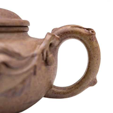 Immortal Peach Flat yixing clay woodfired teapot # 94852