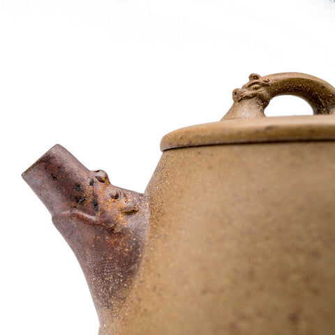 Yellow mud and Han tiles yixing clay woodfired teapot # 94854