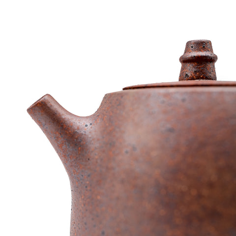Vermilion Han tiles yixing clay woodfired teapot # 94855
