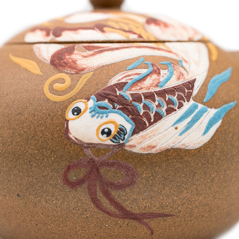 Goldfish Xi Shi yixing clay woodfired teapot # 94857