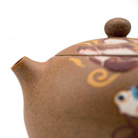 Goldfish Xi Shi yixing clay woodfired teapot # 94858
