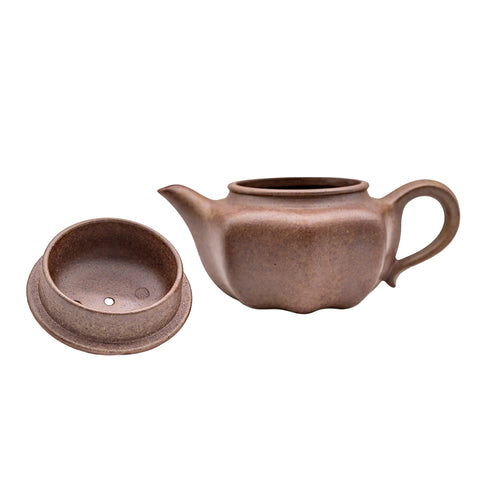 Eight-sided Han tiles yixing clay woodfired teapot # 94866