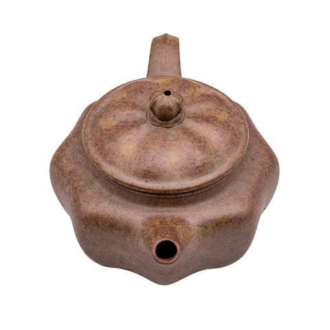 Eight-sided Han tiles yixing clay woodfired teapot # 94866