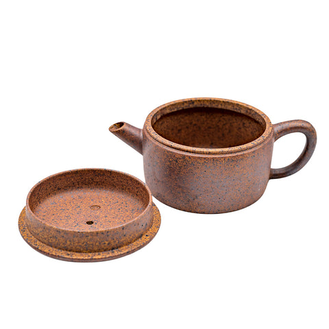 Small twisted cover Han tile yixing clay woodfired teapot # 94880