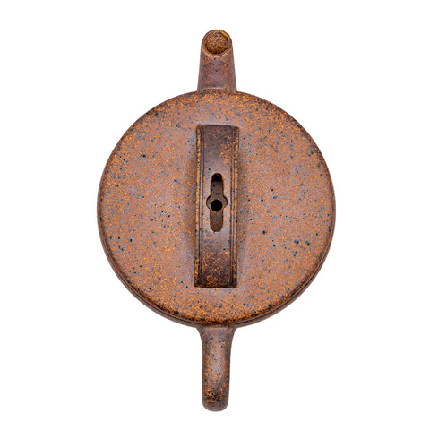 Small twisted cover Han tile yixing clay woodfired teapot # 94880