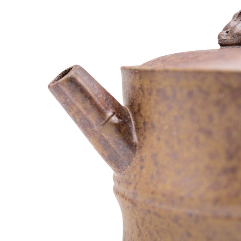 Bamboo-shaped Han tiles yixing clay woodfired teapot # 94885