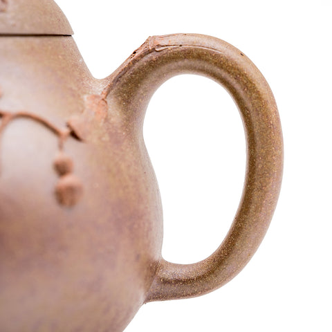 Small eggplant yixing clay woodfired teapot # 94897