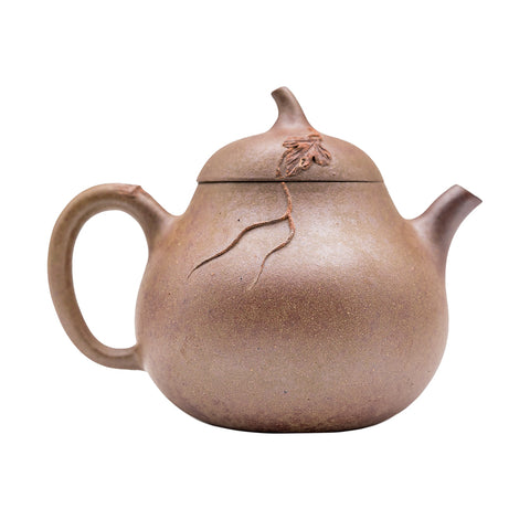 Small eggplant yixing clay woodfired teapot # 94897