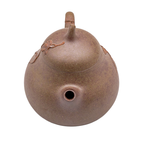 Small eggplant yixing clay woodfired teapot # 94897