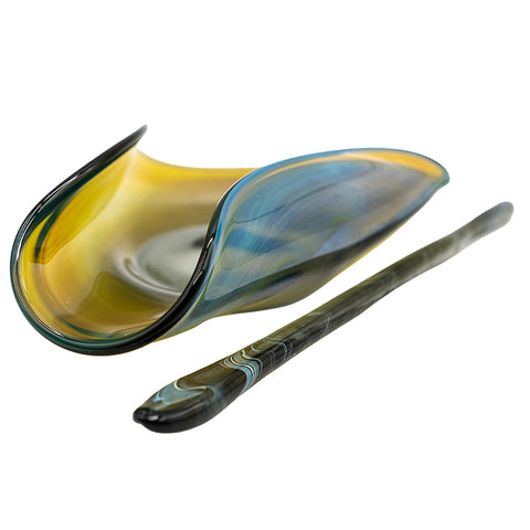 Willow Leaf Tea Scoop, Cha he, tea presentation vessel # 94937