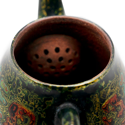 Théière en porcelaine Daqi Gongyi de Dehua, laquée à la main, avec calligraphie en relief #94555, 110ml