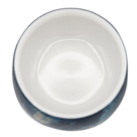 Tasse à thé en porcelaine avec finition laquée Daqi bleu profond #94560, 180ml