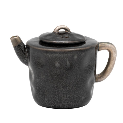 Keramische theepot met reliëf zilveren details #94561, 100ml