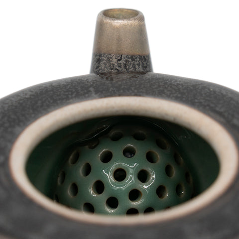 Keramische theepot met reliëf zilveren details #94561, 100ml