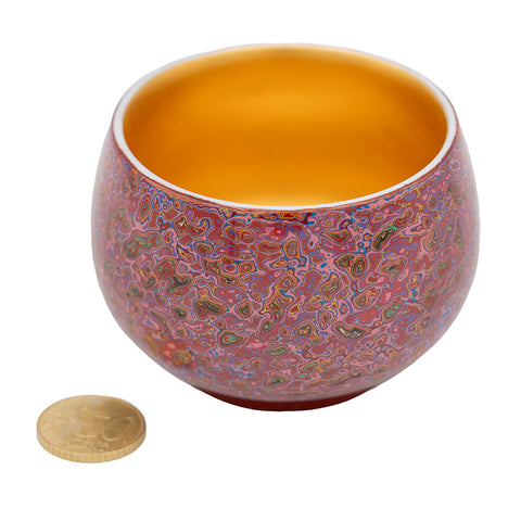 Tasse à thé en porcelaine avec extérieur en laque Daqi et intérieur doré #94564, 180ml