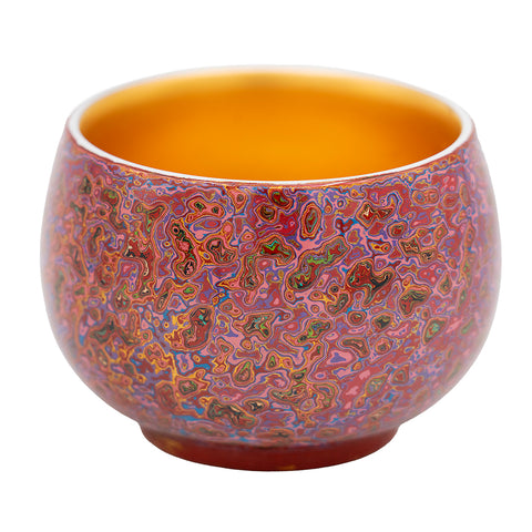 Tasse à thé en porcelaine avec extérieur en laque Daqi et intérieur doré #94564, 180ml