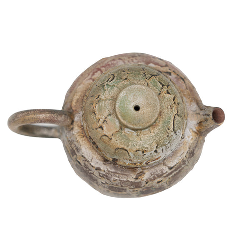 Textured Ceramic Teapot with Antiqued Silver Finish #94566, -ml