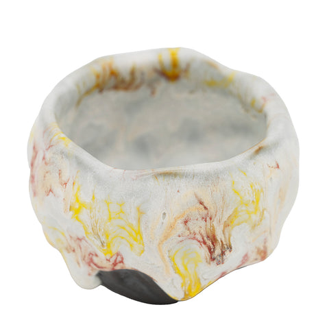 Dickwandige Keramiktasse mit mehrschichtiger Fließglasur #94569, -ml