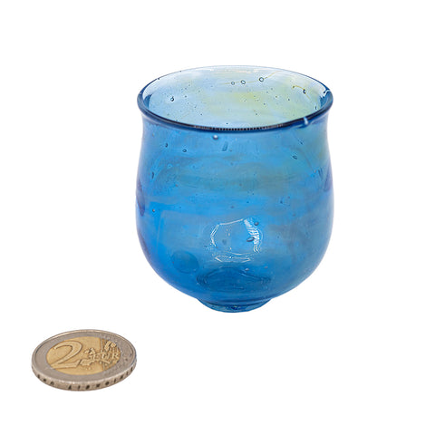 Feine blaue Glastasse # 94950