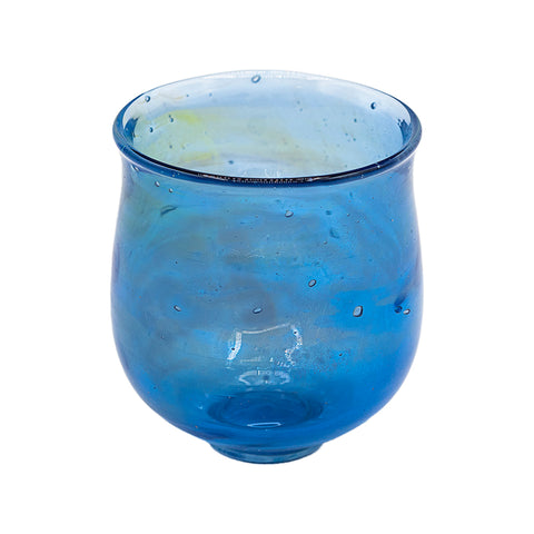 Feine blaue Glastasse # 94950