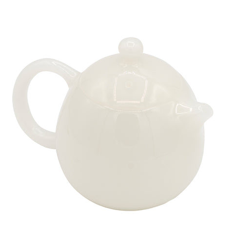 Théière en porcelaine blanche Dehua avec finition aspect jade #94571, 185ml