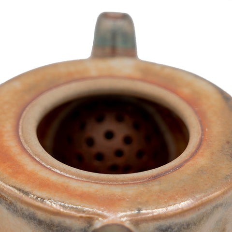 Glazed Ceramic Teapot with Qilin Relief #94573, 100ml