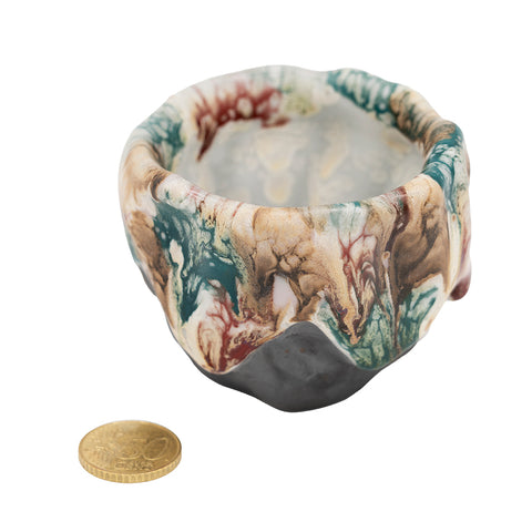 Multiglazuur keramische theekop #94576, 110ml