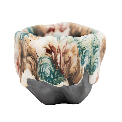 Multiglazuur keramische theekop #94576, 110ml