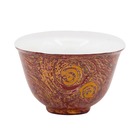 Theekopje, Fijn Botporselein, Daqi Gongyi Lak, #95593, 90ml