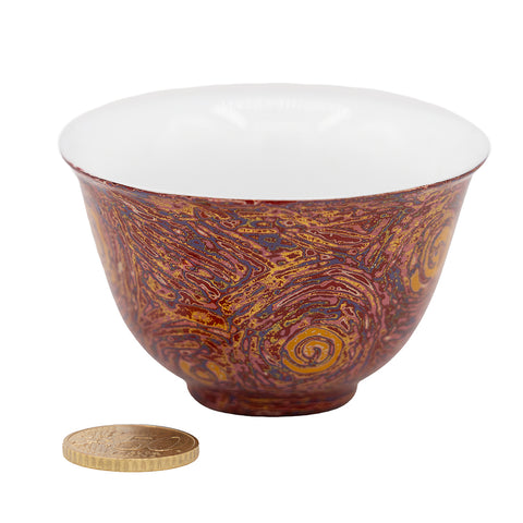 Theekopje, Fijn Botporselein, Daqi Gongyi Lak, #95593, 90ml