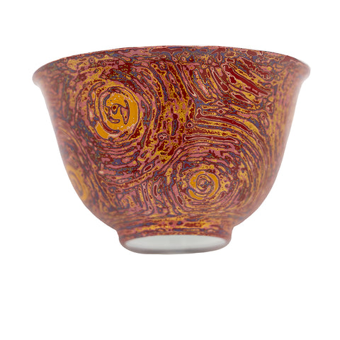 Theekopje, Fijn Botporselein, Daqi Gongyi Lak, #95593, 90ml