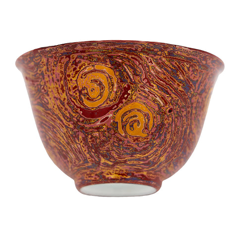 Theekopje, Fijn Botporselein, Daqi Gongyi Lak, #95593, 90ml