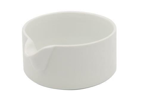 Bol à matcha en porcelaine blanche pure avec bec verseur – Bol à thé en céramique moderne pour fouetter et verser # 93978