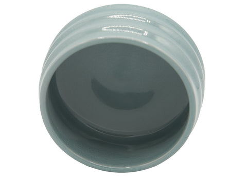 Pastelblauwe geribbelde matchakom – keramische theekom voor een rustige matcha-ervaring # 93984