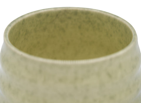 Gerippte grüne gesprenkelte Matcha-Schale – Keramik-Teeschale für traditionelle Matcha-Zubereitung # 93983