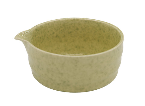 Speckled Green Matcha Bowl with Spout – Ceramic Tea Bowl for Easy Pouring # 93982
