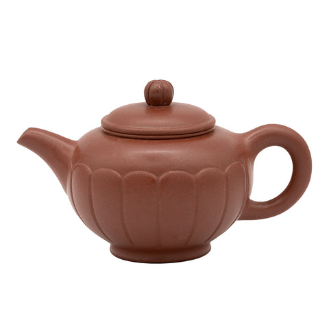 Yixing Teapot, Hongni Clay in Classic Xishi Xiang Shape, #95604, 230ml