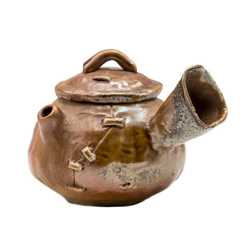Dehua Wood-Fired Ceramic Teapot with Natural Ash Glaze # 94324