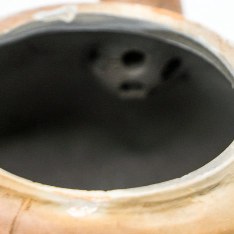 Théière en céramique cuite au bois de Dehua avec glaçure naturelle de cendres # 94324