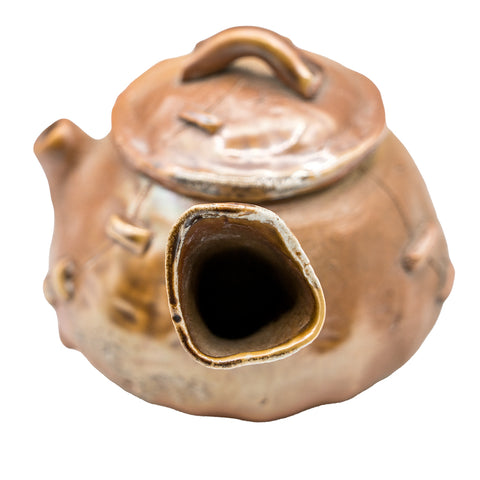 Théière en céramique cuite au bois de Dehua avec glaçure naturelle de cendres # 94324