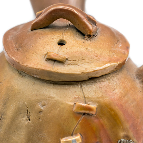 Théière en céramique cuite au bois de Dehua avec glaçure naturelle de cendres # 94324