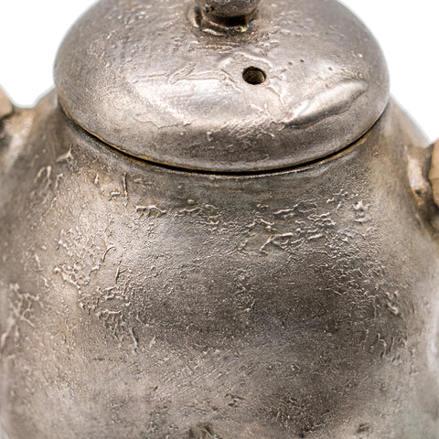 Silver-Covered Porcelain Teapot, Dehua # 94326